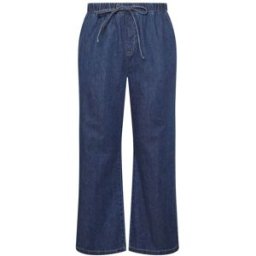 Yours Curve Yours Curve Pull On Wide Leg Jeans bleu FR 56 (EU 54)