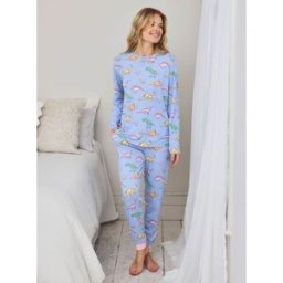 Chelsea Peers Chelsea Peers Dinosaur Print Long Pyjamas Set bleu FR 38 (EU 36)