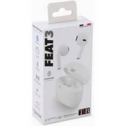 Écouteurs TNB Feat 3 TWS, white, Bluetooth 5.3, 10h, touch & design métal