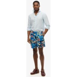 Superdry Homme Short de Bain à Imprimé Hawaïen Recyclé Longueur 43 cm Bleu Taille: XL
