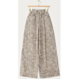 Pantalon paperbag imprimé léopard My Jewellery Marron 28 femme