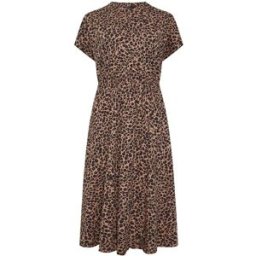 Yours Curve Yours Curve Leopard Print Maxi Dress Brun FR 56-58 (EU 54-56)