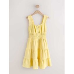 Next Robe mini sans manches en jersey texturé jaune FR 44 (EU 42)