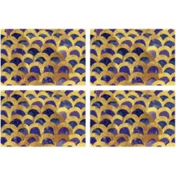 Floorart - 4 Sets de table rectangulaires deluxe 1 multicolores - 30x45 cm OS