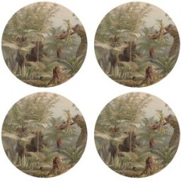 Floorart - 4 Sets de table ronds Trinité multicolores - D.40 cm OS