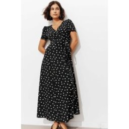 Promod Robe longue à pois Femme Imprimé noir 40
