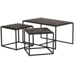 ZAGO STORE Tables basses gigognes teck recyclé - Set de 3