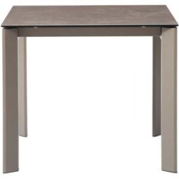 ZAGO STORE Table repas céramique gris 90 cm avec allonge 60 cm