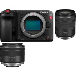 Canon EOS C50 + RF 28-70 mm f/2,8 + RF 35 mm f/1,8
