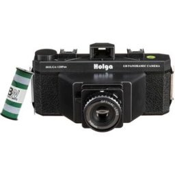 Kit HOLGA 120N noir, format moyen, panoramique, avec pellicule noir et blanc incluse