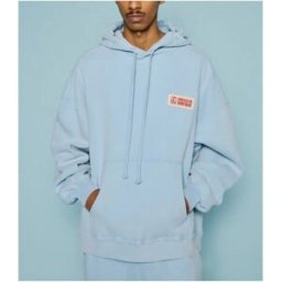 American Vintage Sweat Capuche Plizzy - Capsule 20 ans Bleu Clair S