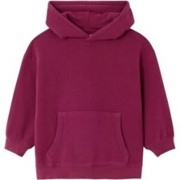 American Vintage Sweat Capuche Atubay Rouge cerise 3/4 ans