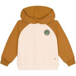 Petit Bateau Sweat Capuche Woody Beige 8 ans