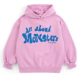 Bobo Choses Sweat Capuche All About Monsters Coton Bio Rose 2/3 ans