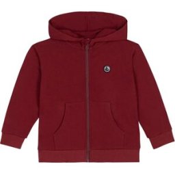 Petit Bateau Sweat Capuche Logo Bordeaux 5 ans