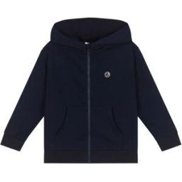Petit Bateau Sweat Capuche Logo Bleu marine 3 ans