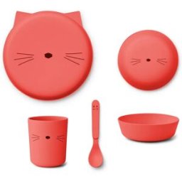 Liewood Set vaisselle Brody en PLA - set de 4 Rouge taille unique