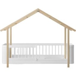 Oliver Furniture Lit cabane Wood Mini+ Blanc taille unique