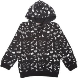 Emile et Ida Sweat Capuche Paris Noir 2 ans