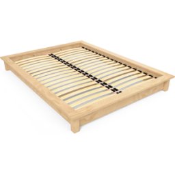 ABC MEUBLES Lit futon Solido 140x190 en bois massif - Miel