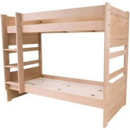 ABC MEUBLES Lit superposé 2 places 90x190 séparable bois Duo - Brut (sans vernis)