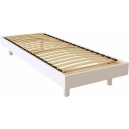 ABC MEUBLES Sommier à lattes 70x190 bois Kit France - Blanc