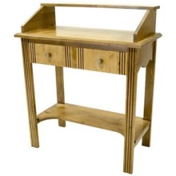 ABC MEUBLES Console Hall bois avec top et 2 tiroirs - Miel antiquaire