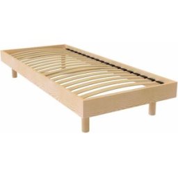 ABC MEUBLES Sommier à lattes 80x190 bois Kit Noé - Brut (sans vernis)