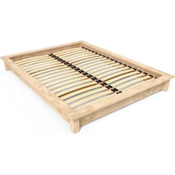 ABC MEUBLES Lit futon Solido 140x200 en bois massif - Brut (sans vernis)