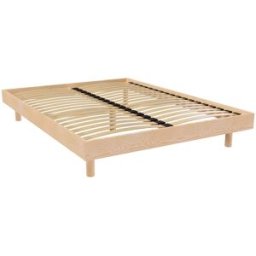ABC MEUBLES Sommier à lattes 140x190 Kit Noé en bois massif - Brut (sans vernis)