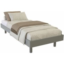 ABC MEUBLES Sommier à lattes 80x190 bois Kit Noé - Gris