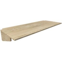 ABC MEUBLES Bureau tablette 90cm en bois pour lit mezzanine - Brut (sans vernis)