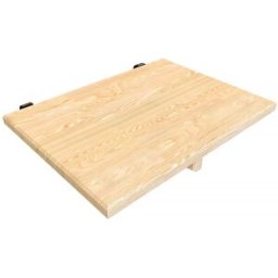 ABC MEUBLES Table de chevet suspendue en bois avec crochets - Brut (sans vernis)