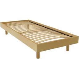 ABC MEUBLES Sommier à lattes 90x200 bois Kit Noé - Miel