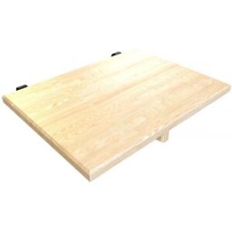 ABC MEUBLES Table de chevet suspendue en bois avec crochets - Vernis Naturel