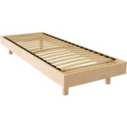 ABC MEUBLES Sommier à lattes 70x190 bois Kit France - Vernis Naturel