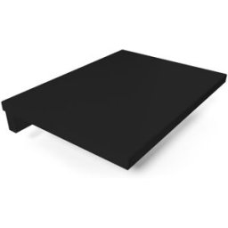 ABC MEUBLES Table de chevet suspendue bois - Noir