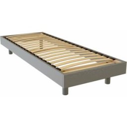 ABC MEUBLES Sommier à lattes 70x190 bois Kit France - Gris