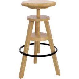 ABC MEUBLES Tabouret de bar bois à vis - Miel