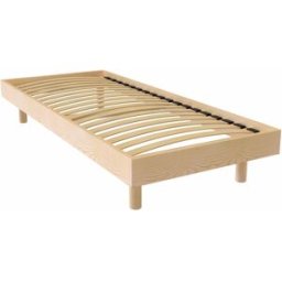 ABC MEUBLES Sommier à lattes 80x190 bois Kit Noé - Vernis Naturel