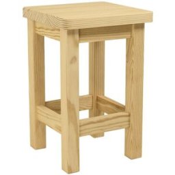 ABC MEUBLES Tabouret en bois droit - Miel