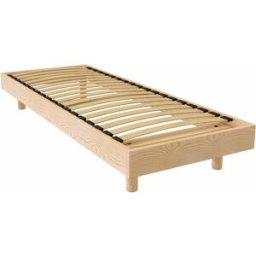 ABC MEUBLES Sommier à lattes 70x190 bois Kit France - Brut (sans vernis)
