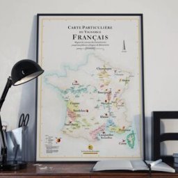 La carte des vins Affiche - Carte du vignoble français - 50 x 70 cm