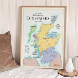 La carte des vins Affiche - Carte du whisky écossais - 50 x 70 cm