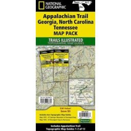 Cartes de randonnée - Appalachian Trail : Georgia, North Carolina, Tennessee (lot de cartes) National Geographic
