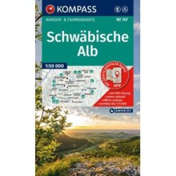 Carte de randonnée n° 767 - Jura souabe, lot de 4 cartes (Allemagne) Kompass