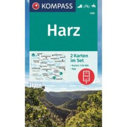 Carte de randonnée n° 450 - Harz - lot de 2 cartes (Allemagne) Kompass