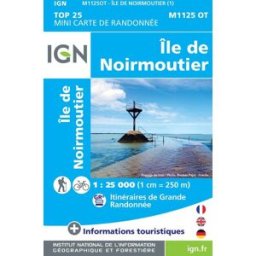 Carte de randonnée IGN Top 25 Mini n° M1125 OT - Ile de Noirmoutier
