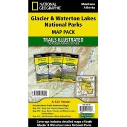 Cartes de randonnée - Glacier & Waterton Lakes National Parks (Montana, Alberta), n° 313, 314, 315 (lot de cartes) National Geographic