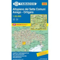 Carte de randonnée n° 50 - Altopiano dei sette comuni (Dolomites) Tabacco